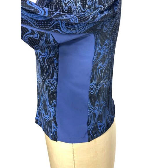 vintage glitter top with western leather collar cuffs and appliquéd stars - Picture 6 of 9